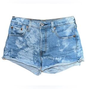 Levi’s 501 Denim Shorts – Light Wash Acid Style – Size W25
